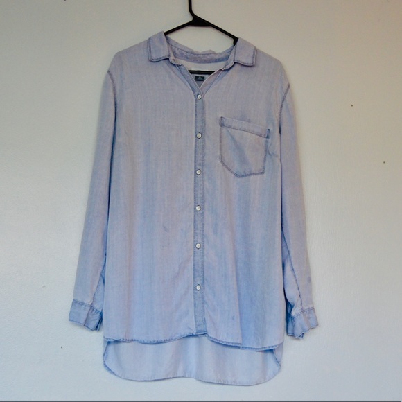 old navy denim button down